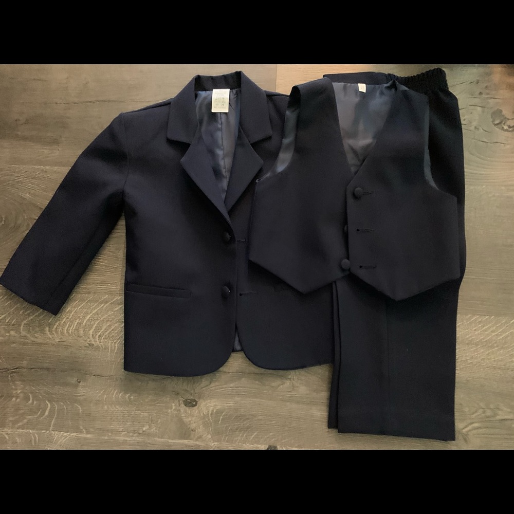 Navy three piece suit